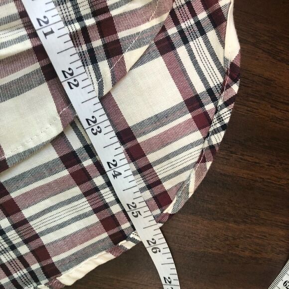 7 FOR All Mankind Shirt, Plaid/Embroidery … - Picture 7 of 7